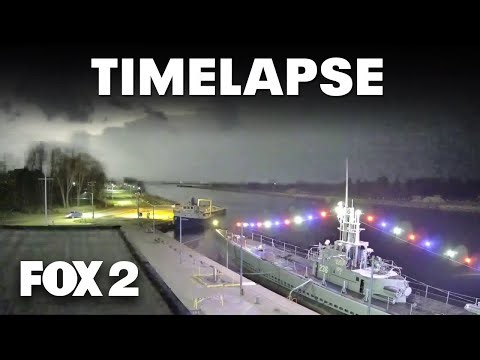 Timelapse of severe thunderstorms entering West Michigan