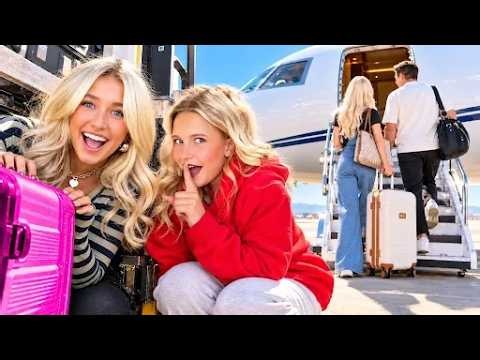 We SNUCK onto an AiRPLANE! *FOLLOWiNG PARENTS* 😳✈️