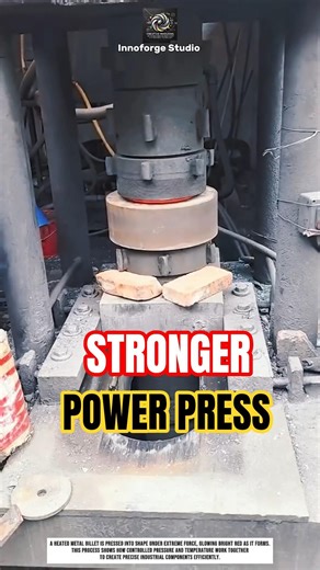 Hot Metal Press Forming Steel Head 🔥 #metalwork