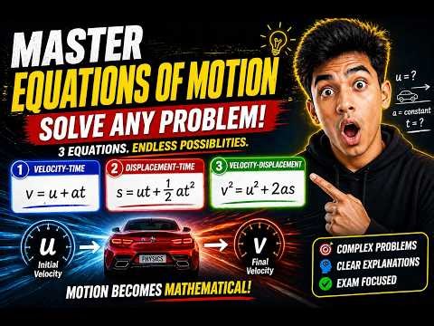 “3 equations. Every motion problem solved — yet most students still struggle.”