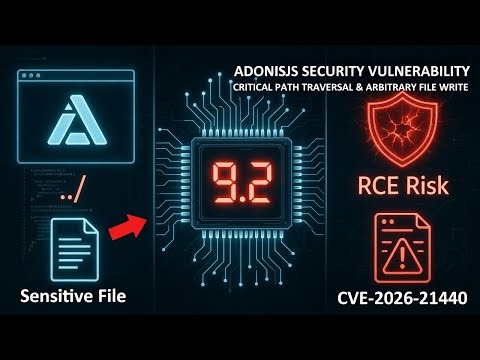 AdonisJS Critical Vulnerability Explained | Path Traversal to RCE (CVE-2026-21440)