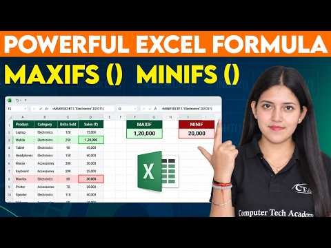 MAXIFS vs MINIFS in Excel | Powerful Excel Functions You Must Know! | Computer Tech Academy