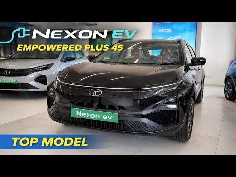 Tata Nexon EV Empowered Plus 45A Red Dark | Top Model 2026 | Features, Range & Price