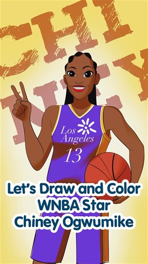 🎨 Let’s Draw & Color Chiney Ogwumike 🎨✨ | OmoBerry Shorts #DrawAndColor
