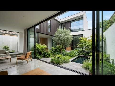 Hidden Paradise: Modern Minimalist Courtyard House Designs with Stunning Garden Views