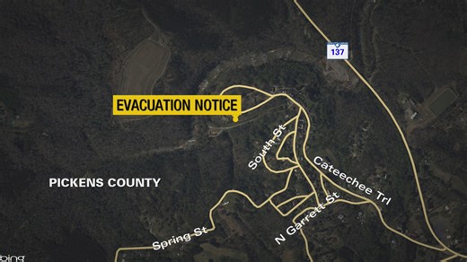 Fire near Cateechee Trail prompts evacuations in Pickens Co.
