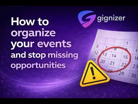 How to organize your events and stop losing opportunities