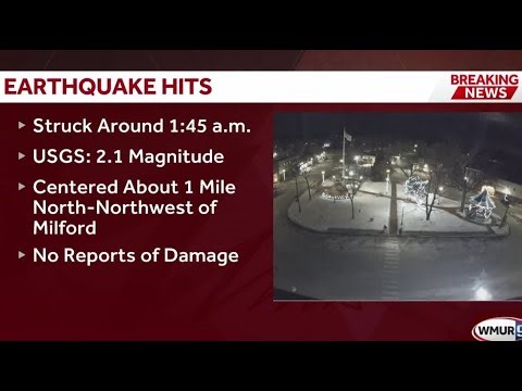 Earthquake rattles Milford area