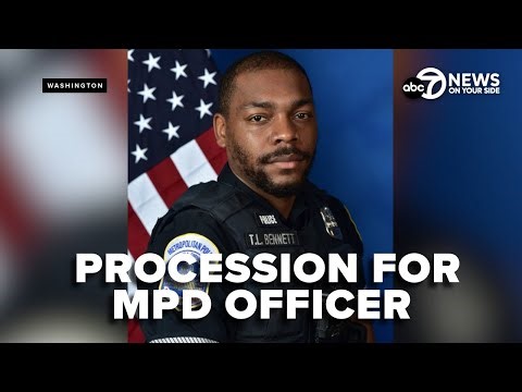 🔴LIVE | Procession for fallen DC police officer