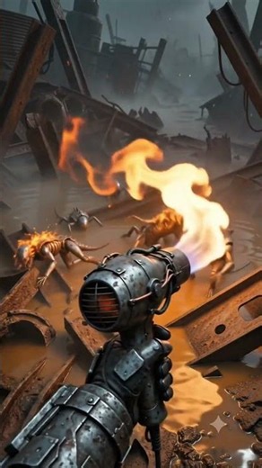 POV: Melting the Rust Swarm | Stage 4 #satisfying #scifi #alienswarm #pov #vfx