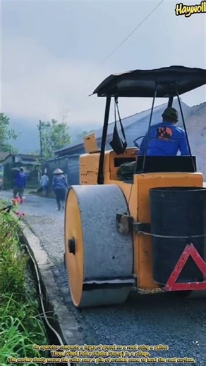 Compacting Roads with a Three Wheel Roller