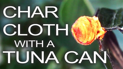 DIY char cloth fire starter to save emergency cash