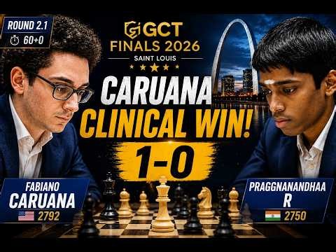 Fabiano Caruana vs Praggnanandhaa FULL GAME | GCT Finals 2026 | Rook Endgame Grind & Classic Win