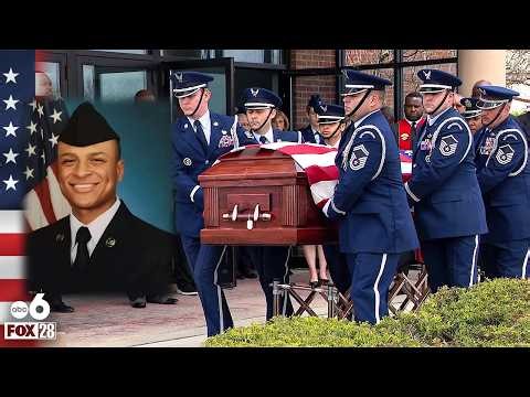 Community gathers to honor Master Sgt. Tyler Simmons who was killed in an air refueling crash