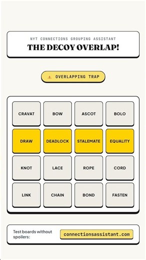 The TIE Trap | NYT Connections Hints