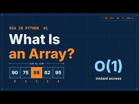 What Is an Array? | DSA in Python #1