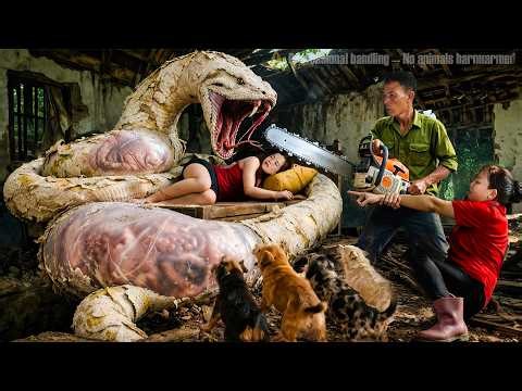 72 Hours of PURE TERROR 😱 Giant Albino Python Strikes – Man Fights to Save Two Girls! NO ESCAPE! 🐍