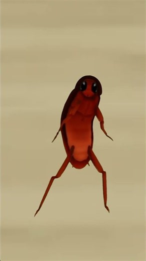 Rumi squashes a cockroach in Roblox