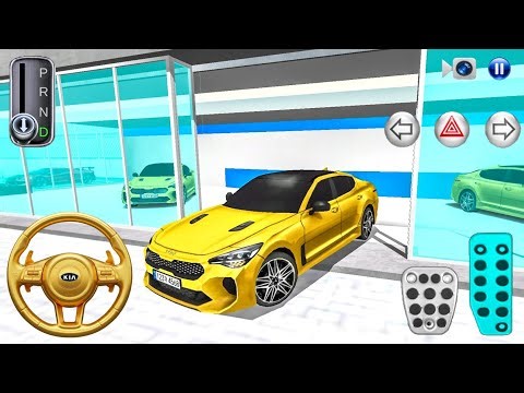 New Golden Sedan Kia Stinger in Car Showroom - 3D Driving Class 2026 Android Gameplay - Car 3D Games