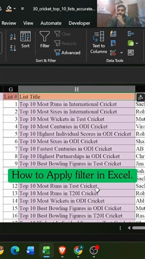 How to apply filter in Excel ☠️ | Excel trick to apply Filter in Excel 🤯 #excelshortcuts #excel
