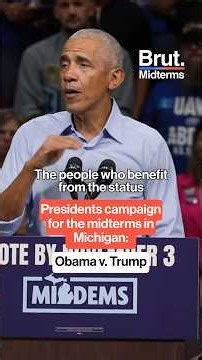 Obama v Trump: Campaigning for midterms in Michigan.