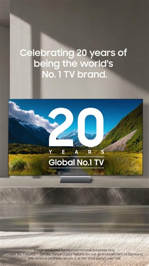 Samsung ranks as the world's No.1 TV brand for the 20th consecutive year | Samsung