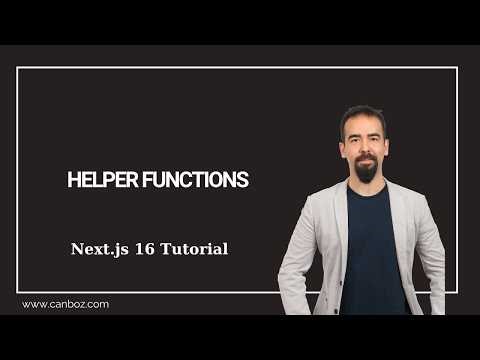 #22 Helper Functions in Next.js – Clean and Reusable Actions