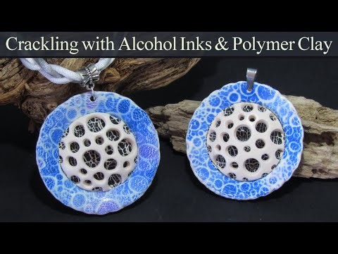 Crackling Polymer Clay with Alcohol Inks? - Bubble Sphere Earrings
