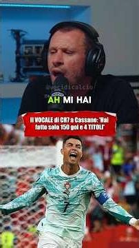 Il vocale di CR7 a Cassano: "Hai fatto solo 150 gol e 4 titoli" 😱