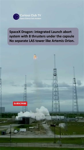SpaceX’s Crew Dragon uses an integrated launch‑abort system (LAS)