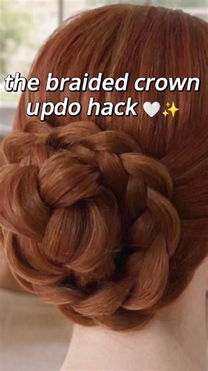 How to Do a Braided Crown Updo (Romantic Bun Hack!) 🤍✨