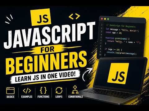JavaScript for Beginners (2026) | Learn JS in One Video 🚀