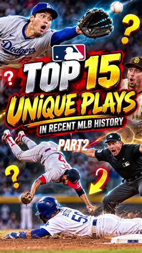 PART2 | TOP15 UNIQUE PLAYS ⚾️🔥🔥👇👇#mlb #baseball #sports #foryou #mlbhighlights #fyp