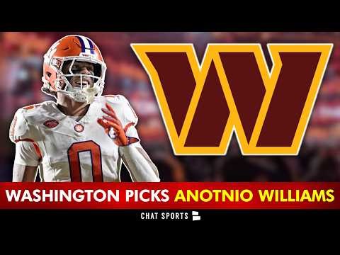 Wide Receiver Antonio Williams Drafted By The Washington Commanders In Round 3 Of The 2026 NFL Draft