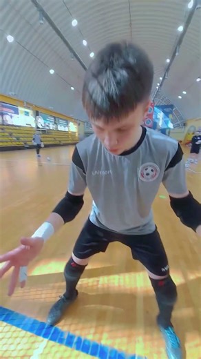 Intense Indoor Soccer Training Session with Dives