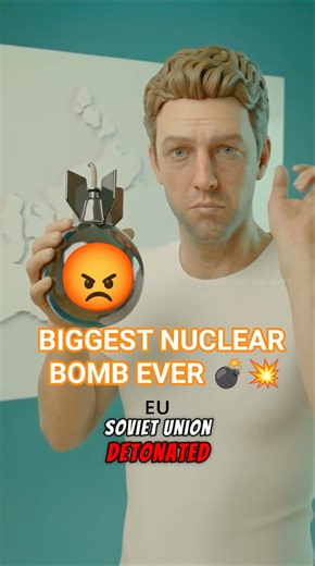 The Biggest Nuclear Bomb Ever Tested (Tsar Bomba) 💥💣 #science #coldwar