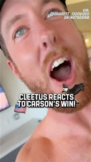 Cleet's reaction to Carson winning is everything 😭
