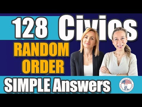 USCIS 128 Civics Questions in RANDOM ORDER and SIMPLE ANSWERS | Officer Hannah | 2025 Civics Test