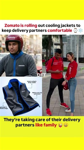Zomato’s Big Move! Cooling Jackets for Delivery Partners 😱❄️Zomato Treats Delivery Partners Like Fam