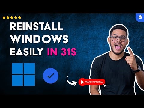 How to REINSTALL WINDOWS without DELETING Your FILES in 31 S