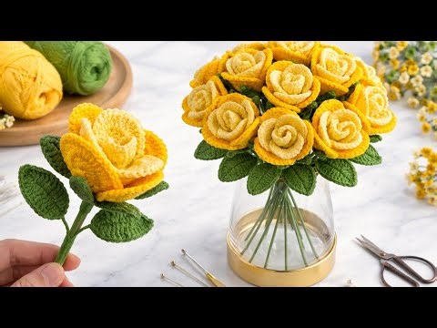Beautiful Crochet Flower Bouquet 💐 Beginner Friendly Tutorial