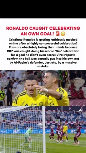 "Caught Celebrating An OWN GOAL?!" 🚨 Cristiano Ronaldo Ruthlessly Mocked Online!