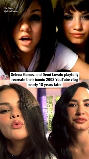Selena Gomez and Demi Lovato playfully recreate their iconic 2008 YouTube vlog nearly 18 years later