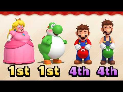 Mario Party: The Top 100 Intense Minigames! Peach Vs Yoshi Vs Mario Vs Luigi 4K (UHD)