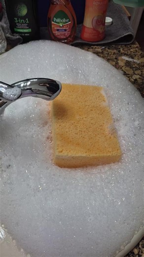 I tried to use the wintergreen to get rid of the suds and it was a fail #asmrsounds #cleantok #spongesqueezing #spongesqueezingasmr #sudsy