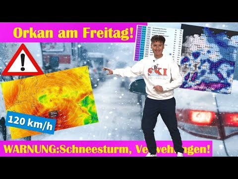 Orkanwarnung: Freitag Chaoswetter! Schneeverwehungen im Nordosten - Verkehrsbehinderungen!