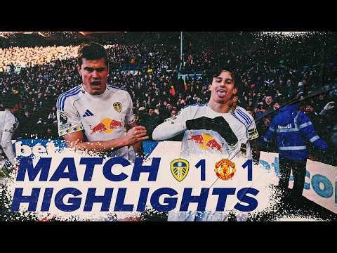 Leeds United 1-1 Manchester United | Premier League highlights | Seven games unbeaten for Leeds