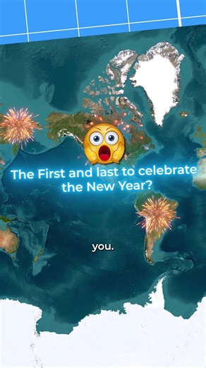 Which country celebrates the New Year first and last? The answer will actually surprise you… #unitedstates #newyear #london #newyorkcity #europe