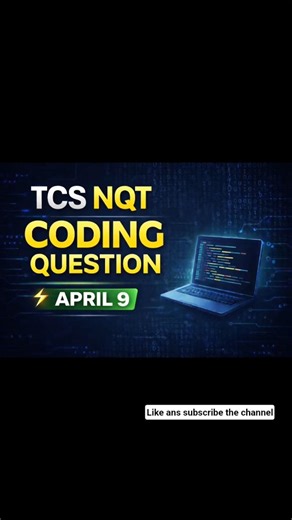 👉 TCS NQT Coding Question | April 9 🔥 (Real Exam Problem)