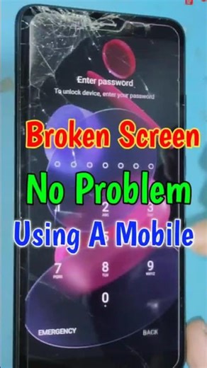 😢 Using a mobile with a broken screen without replacement #shorts